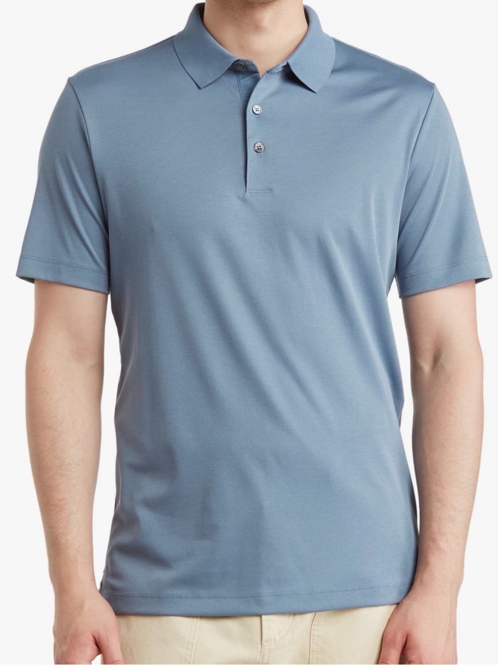 Theory Slate Blue Short-Sleeve Polo